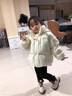 G.DUCKKIDS2025新款女童羽絨服兒童寶寶短款連帽冬季加厚保暖面包服外套 奶白色 150 (2XL) 曬單實(shí)拍圖