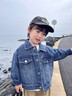 真維斯男童牛仔外套春秋款2024兒童薄款夾克衫中大童國潮酷帥上衣 KA10nfkasnk 150 曬單實(shí)拍圖