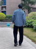 GUANGAN AEPE專(zhuān)柜進(jìn)口高端砂洗條紋長(cháng)袖襯衫男士秋季新款美式復古休閑牛仔襯衣 藍色 復古條紋設計寬松帥氣版型 L 125-140斤 曬單實(shí)拍圖