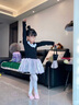 艾舞戈新款舞蹈服女兒童芭蕾舞裙練功服長袖女童公主跳舞蓬蓬裙子 黑色-開襠 140 曬單實(shí)拍圖