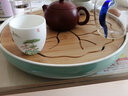 澳爵斯 圓形簡(jiǎn)易家用辦公干泡茶盤(pán)陶瓷竹 茶臺 茶托 茶道 儲水 不可排水 大號圓形干泡茶盤(pán)（天青） 曬單實(shí)拍圖