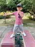 尚學(xué)季 童裝男童套裝夏季短袖短褲兩件裝2025新款兒童裝男孩夏休閑衣服 【192】粉色 120 高115CM左右 體重45斤以內(nèi) 曬單實(shí)拍圖