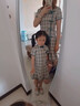 WONST品牌紅色格子親子旗袍母女裝年新款洋氣改良古風(fēng)夏季親子裝連 綠格子魚尾 媽媽L 曬單實(shí)拍圖