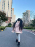 大女童春秋冬款外套兒童女孩加絨加厚皮毛一體麂皮大衣潮8洋氣歲9 粉色【加絨加厚】 160cm 曬單實拍圖