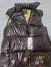羅蒙（ROMON）春秋新款黑金羽絨棉馬甲女男休閑保暖背心坎肩防寒外套潮流棉馬夾 黑色 4XL (160-180斤) 曬單實(shí)拍圖