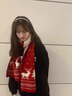 MAINLYKITTY圍巾女秋冬季女士保暖圣誕鹿圍脖披肩元旦生日新年禮物送女友老婆 【紅色】-禮盒裝 曬單實(shí)拍圖