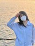 羅蒙（ROMON）露肩條紋襯衫上衣女2025年春夏季新款設計感小眾時(shí)尚長(cháng)袖曬防襯衣 藍色 L -105-115斤 曬單實(shí)拍圖