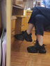 達芙妮炸街厚底老爹鞋女秋冬季新款增高休閑鞋女鞋百搭顯腳小運動(dòng)跑步鞋 黑色 37 曬單實(shí)拍圖