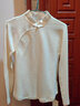 浮云堂.風(fēng)」孟荔.中式立領(lǐng)改良襯衫上衣女裝新款2026春秋復古禪意打底衫 荼白(常規款） S 曬單實(shí)拍圖