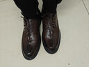 公牛世家皮鞋男牛皮內增高男鞋秋季透氣商務(wù)休閑西裝辦公軟底正裝德比鞋子 黑色【內增高單鞋】GN12510Z147ZG 40 （皮鞋碼） 曬單實(shí)拍圖