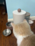 HELLOJOY猫碗狗碗宠物食盆猫咪双碗粮盆自动饮水机喝水器喂食用品 棕色 实拍图