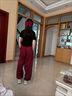 拙拙豬女童洋氣短袖運動套裝2025新款夏季兒童秋裝女孩大童時髦女裝衣服 黑色【黑T恤+酒紅褲】 140 碼適合身高125-135厘米 曬單實拍圖