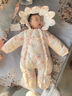 G.DUCK KIDS小黃鴨童裝嬰兒羽絨服秋冬季加厚洋氣女寶寶連體衣可愛連帽襖子 太陽花粉紅色 80 建議75-85cm9-12月 曬單實(shí)拍圖