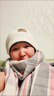 明月歸月子帽產(chǎn)后產(chǎn)婦帽秋冬孕婦針織包頭帽毛線帽顯臉小可愛冷帽保暖帽 米色-堆堆帽 曬單實拍圖