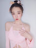 清晨的星星可愛甜酷愛心串珠項鏈女款高級感鎖骨鏈輕奢小眾毛衣鏈?zhǔn)罪楊i鏈春 粉色愛心 曬單實拍圖