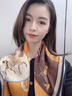 CHALL KITTY真絲絲巾桑蠶絲巾女小方巾高檔2026媽媽生日禮物教師節禮物送老師 橫戈盤(pán)馬-品牌高檔高級感 曬單實(shí)拍圖