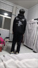 安初夏衛(wèi)衣男士休閑套裝連帽春秋季新款痞帥氣衣服男裝學(xué)生穿搭配三件套 黑色三件套 XL 【推薦120-140斤】 曬單實(shí)拍圖