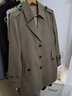 巴魯特（Brloote）男士風(fēng)衣羊毛混紡柔軟保暖翻領(lǐng)腰帶外套秋冬 灰綠 170/92A 曬單實(shí)拍圖