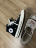 匡威（Converse）新款1970s經(jīng)典款三星標(biāo)男鞋高幫休閑女鞋黑色復(fù)古帆布鞋板鞋 復(fù)古黑 162050C 40 曬單實(shí)拍圖
