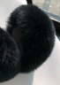 豬小耙（ZHUXIAOPA）冬季簡(jiǎn)約保暖獺兔毛耳套女毛絨可愛(ài)耳包學(xué)生護耳罩耳捂可伸縮 黑色 曬單實(shí)拍圖