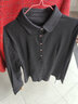 HAAPESAMS同款女裝專(zhuān)柜官方網(wǎng)春秋季新款修身純色襯衫女打底衫羊毛襯衣 黑色 (3碼)M 曬單實(shí)拍圖