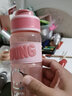壹滴滴水杯塑料耐高溫男女運動(dòng)杯子帶吸管成人孕婦高顏值學(xué)生簡(jiǎn)約隨手杯 粉色+3D貼+金屬貼+杯刷- 620ml 曬單實(shí)拍圖