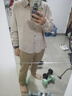 恒源祥【100%綿羊毛】羊毛衫女秋冬季純色毛衣單排扣針織開(kāi)衫女裝上衣 淺米咖 L /170/92A/L 曬單實(shí)拍圖