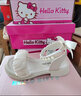 HELLOKITTY童鞋女童露趾涼鞋兒童夏季小女孩軟底公主時(shí)裝涼鞋6801米色35 曬單實(shí)拍圖