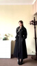 GARNUO卡其色風(fēng)衣外套女中長款2025春秋新款小個(gè)子高級感英倫風(fēng)休閑大衣 黑色 S 【80-110斤】 曬單實(shí)拍圖