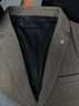 皮爾卡丹（pierre cardin）秋冬休閑西服男士韓版修身商務(wù)小西裝毛呢帥氣單件呢子外套潮男裝 卡其 2XL 曬單實(shí)拍圖