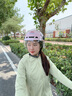 藍極星超輕電動(dòng)車(chē)夏盔摩托電瓶車(chē)頭盔男女士通用夏天涼爽輕便頭盔3C認證A類(lèi)頭盔 西瓜粉M【小頭圍52-58cm】 標配透明短鏡 曬單實(shí)拍圖