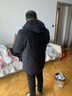 羅蒙【鵝絨石墨烯】中長款羽絨服男新款可拆卸帽牛奶絲保暖防寒厚外套 黑色 190（建議175-190斤） 曬單實(shí)拍圖