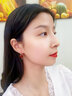 唐后（TH）珠寶款歐美輕奢紅瑪瑙耳環(huán)女925銀寶石耳墜耳飾送媽媽生日禮物 紅潤當(dāng)頭 曬單實拍圖