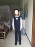 衣諾坊兒童西服馬甲套裝花童主持人男童西裝大童鋼琴六一演出服花童 藏青:馬甲+襯衫+西褲+領(lǐng)結 160 （建議81-95斤） 曬單實(shí)拍圖