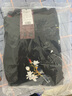 簡拓 中國風(fēng)梅花喜鵲刺繡休閑褲春夏季休閑褲男收口束腳褲寬松大碼國潮褲子 黑色 XL 曬單實(shí)拍圖