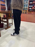 吉普（JEEP）高端桑蠶絲秋冬款休閑褲男中年爸爸寬松直筒加絨保暖運(yùn)動(dòng)男褲子 【加絨加厚】黑色 XL 【建議142-152斤】 曬單實(shí)拍圖