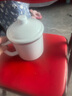 歐麗家 搪瓷杯子白色懷舊復古搪瓷杯 搪瓷缸子有蓋水杯支持定制字體 10cm白介杯 曬單實拍圖