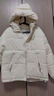 羅蒙（ROMON）棉服外套女冬季2023年新款韓版時(shí)尚連帽加厚保暖短款拉鏈開(kāi)衫棉衣 米白色 L 100-115 曬單實(shí)拍圖