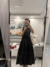 UR2025春季新款女裝簡(jiǎn)約氣質(zhì)純色拼接無(wú)袖連衣裙UWM750038 黑色 XS 曬單實(shí)拍圖