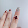 伊彩珠寶 18K金鉆石鴿血紅碧璽戒指女 2.6克拉/ct 時(shí)尚設計 Rubellite/火彩5A/9-17號 曬單實(shí)拍圖
