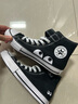 Converse匡威兒童鞋大眼睛圖案高幫魔術(shù)貼男女童帆布鞋A10385C 黑 34 【建議腳長(cháng)21cm】 曬單實(shí)拍圖