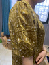 GIOIO品牌真絲T恤上衣女士寬松夏季襯衣桑蠶絲短袖襯衫高級貴夫人小衫 黃花 L【建議105-115斤】 曬單實(shí)拍圖