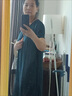 皮爾卡丹高端真絲香云紗女裝連衣裙女洋氣中年媽媽夏裝桑蠶絲裙子氣質(zhì)百搭 藍色-帶口袋 5XL 建議160斤以上 曬單實(shí)拍圖