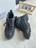 馬克華菲靴子男2025秋冬新款英倫風(fēng)大黃靴男厚底增高馬丁靴男情侶工裝男鞋 騎士黑【男女同款】 42 【男碼】 曬單實(shí)拍圖
