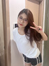 棲紀(jì)莫代爾寬松t恤女短袖2025夏季新款冰絲薄款上衣 白色 L 建議(112-126斤) 曬單實(shí)拍圖