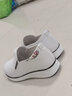 蜘蛛王女鞋休閑鞋真皮春秋季新款小白鞋女韓版女時(shí)尚套腳繡花厚底單鞋女 白色四季款 36 曬單實(shí)拍圖