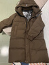 鴨鴨連帽羽絨服男女士裝冬季長款加厚外套情侶保暖防寒過膝上衣服 YE3B623605W黑色【男女同款】 XL 145-165斤 曬單實(shí)拍圖
