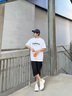夏冰妮短褲男七分褲男士夏季薄款寬松休閑運動(dòng)夏天速干褲子男潮牌 黑色+淺灰色 XL 曬單實(shí)拍圖