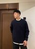 TOMMY HILFIGER【復古絞花】秋冬男女純棉圓領(lǐng)內搭毛衣慵懶寬松打底針織衫 藏青色DW5 XL （推薦：165-180斤） 曬單實(shí)拍圖