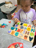 煦凜德國數字認知板3-6歲兒童益智玩具英文字母拼圖積木配對啟蒙教具 數字積木拼板 曬單實(shí)拍圖